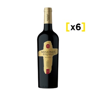 Vino Misiones De Rengo Reserva Cabernet Sauvignon Botella 750cc X6