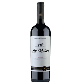 Vino Orgánico Miguel Torres Las Mulas Reserva Merlot - 750ml
