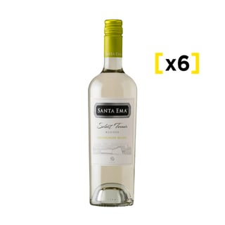 Vino Santa Ema Select Terroir Sauvignon Blanc Botella 750cc X6