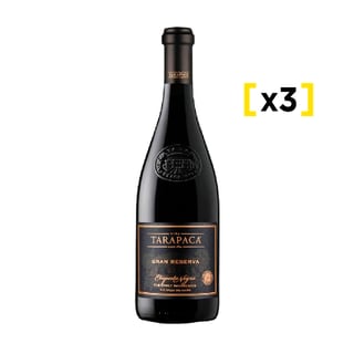 Vino Tarapaca Gran Reserva Etiqueta Negra Cabernet Sauvignon Botella 750cc X3