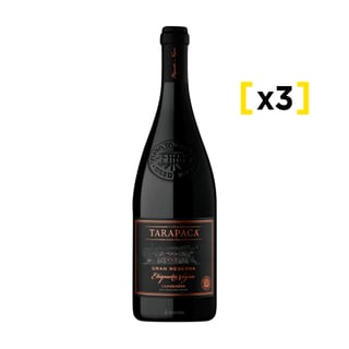 Vino Tarapaca Gran Reserva Etiqueta Negra Carmenere Botella 750cc X3