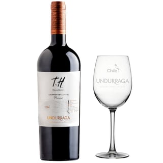 Vino Undurraga TH Carmenere 750cc + Copa de Regalo