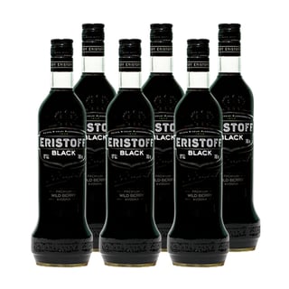 Vodka Eristoff Black Botella 700cc X6