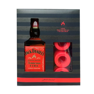 Whiskey Jack Daniels Fire Botella 750cc + 4 Ice Shot Molde