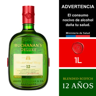 Whisky Buchanans Deluxe 12 Años 40˚ - 1L