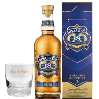 Whisky Chivas Regal 18 Años 750cc + Vaso