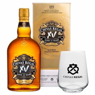 Whisky Chivas Regal XV 15 años 750cc 40º alc. + Vaso Chivas Regal