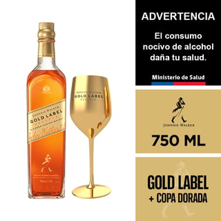 Whisky Johnnie Walker Gold 750 Ml + Copa
