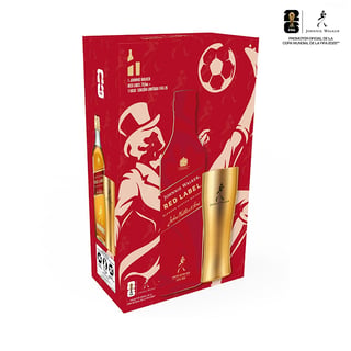 Whisky Johnnie Walker Red Label 750cc + Vaso Mundialero