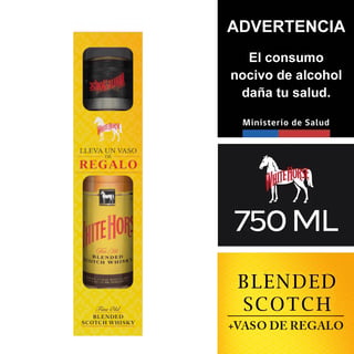 Whisky White Horse Fine Old 750 Ml. + Vaso