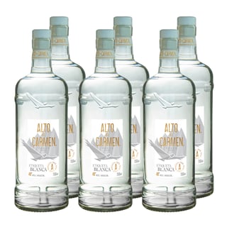 x6 Pisco Alto del Carmen Etiqueta Blanca 40° 750cc ($8.990 c/u)