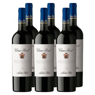 x6 Vino Casa Real Merlot 750cc