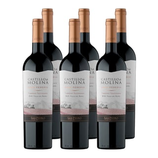 x6 Vino Castillo de Molina Gran reserva Cabernet Sauvignon 750cc ($5.490 c/u)
