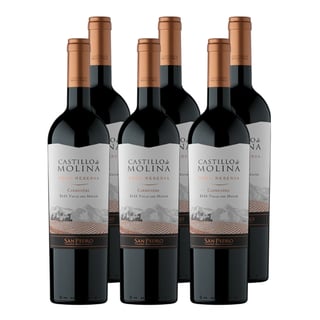 x6 Vino Castillo de Molina Gran Reserva Carmenere 750cc ($5.490 c/u)