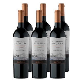x6 Vino Castillo de Molina Gran reserva Merlot 750cc ($5.690/u)