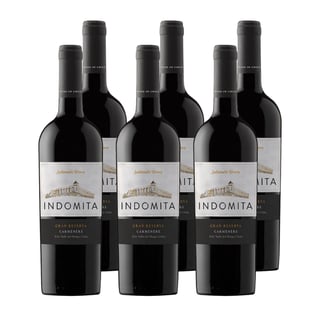 x6 Vino Indómita Gran Reserva Carmenere ($3,990 c/u)