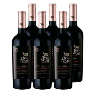 x6 Vino Oveja Negra Gran Reserva Carmenere 750cc ($5.290 c/u)