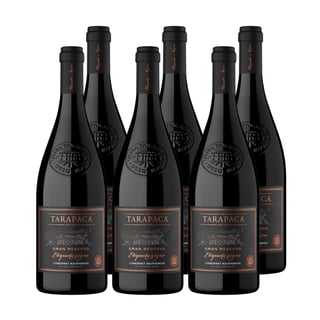 x6 Vino Tarapacá Gran Reserva Etiqueta Negra Cabernet Sauvignon 750cc ($10,490 c/u)