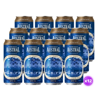 12x Cerveza Austral Calafate - Lata 470cc