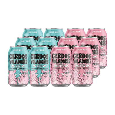 12x Cerveza Cerdos Voladores Pack Catador 330cc