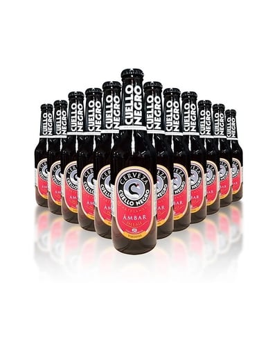 12x Cerveza Cuello Negro Ámbar - Botella 330cc