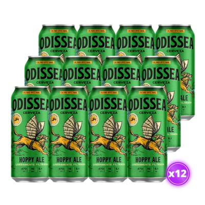 12x Cerveza Kross Odissea Hoppy Ale - Lata 470cc