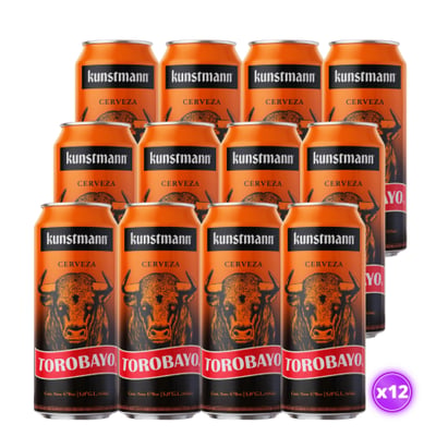 12x Cerveza Kunstmann - Torobayo - Lata 473cc