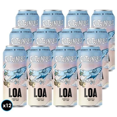 12x Cerveza Loa Entrenubes Pale Lager 470cc
