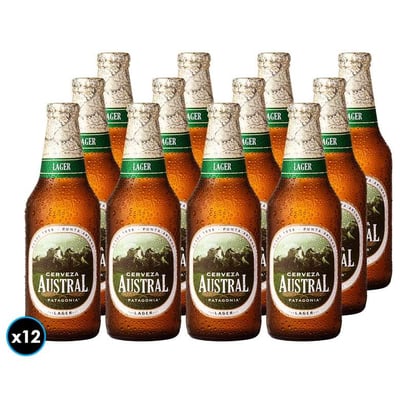 12x Cervezas Austral Lager en Botella 330cc
