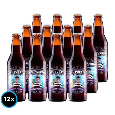 12x Cervezas Del Puerto Porter en Botella 330cc