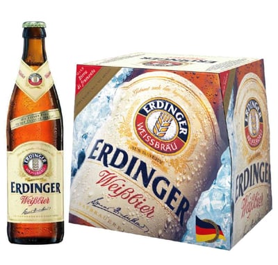 12x Cervezas Erdinger Weißbier Botella 500cc