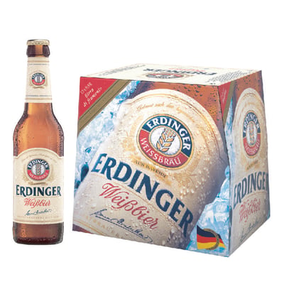 12x Cervezas Erdinger Weißbier en Botellas 330cc