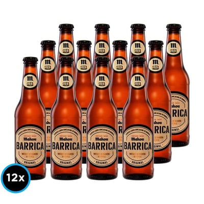 12x Cervezas Mahou Barrica Original en Botella 330cc