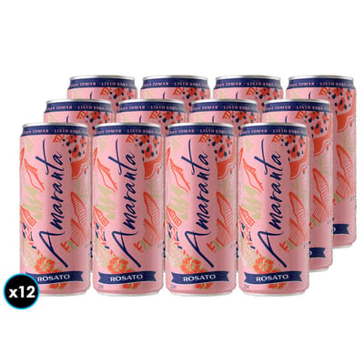 12x Espumante Amaranta Rosato Lata 250cc