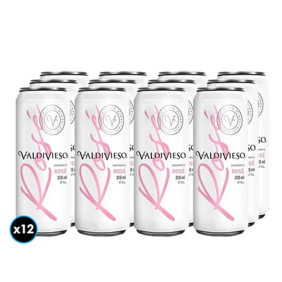 12x Espumante Valdivieso Brut Rosé en Lata 310cc
