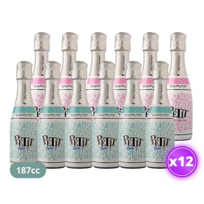 12x Espumante Valdivieso Petit Brut-Rose Mix 187cc