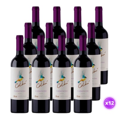 12x Vino Colibrí Varietal - Carmenere 750ml