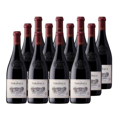 12x Vino Tarapacá Gran Reserva Cepas 750cc