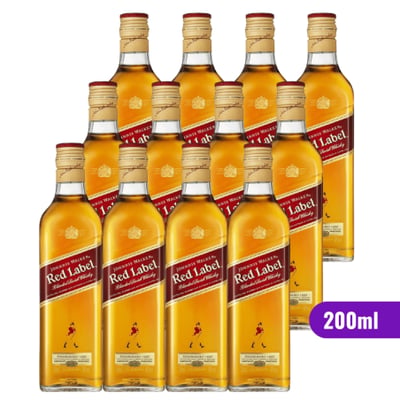 12x Whisky Johnnie Walker Red Label - 200ml