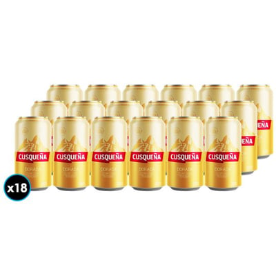 18x Cerveza Cusqueña en Lata 354cc