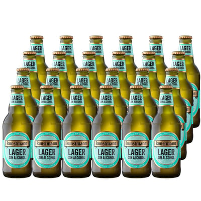 24 Cervezas Kunstmann Lager Sin Alcohol 330cc