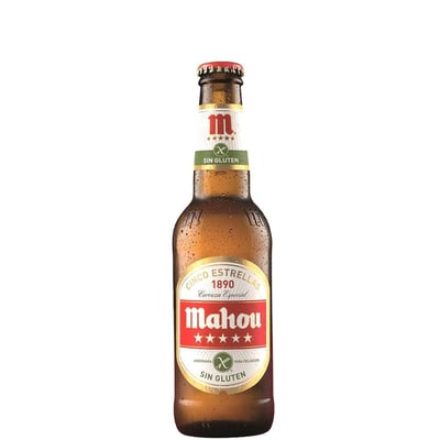 24 Cervezas Mahou 5 Estrellas Sin Gluten 330cc