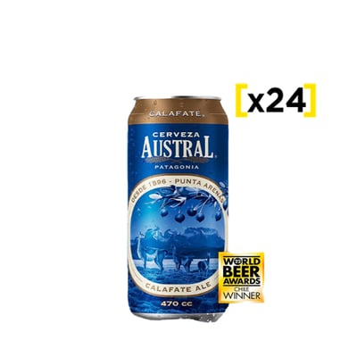 24x Cerveza Austral Calafate Lata 470cc