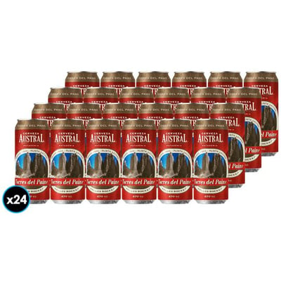 24x Cerveza Austral Torres del Paine en Lata 470cc
