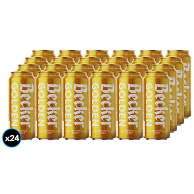 24x Cerveza Becker Golden en Lata 473cc