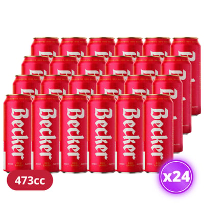 24x Cerveza Becker Roja Lata 473cc