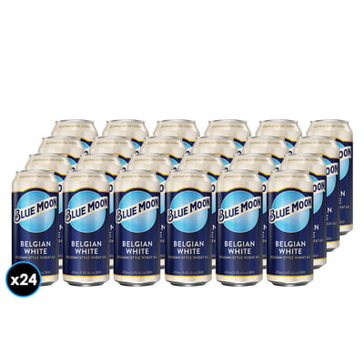 24x Cerveza Blue Moon Belgian White Lata 473cc