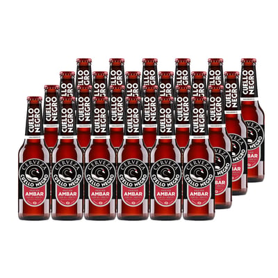 24x Cerveza Cuello Negro Ambar 5.8° 330cc