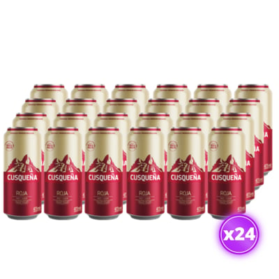 24x Cerveza Cusqueña Red Lager Lata 473cc