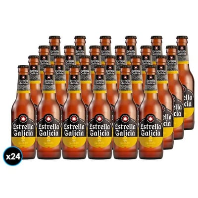 24x Cerveza Estrella Galicia Sin Gluten 330cc 5,5°alc.